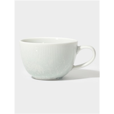 Чайная пара Magistro Willow, 2 предмета: блюдце 15.5×2.1 см, чашка 220 мл, фарфор, голубая