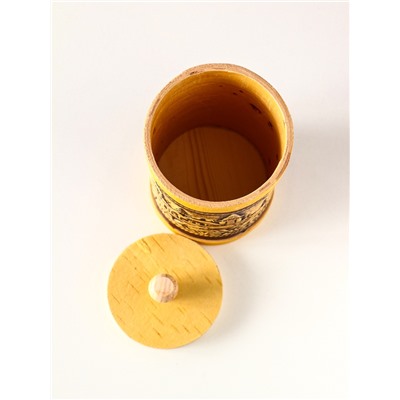 Туес «Деревенька», банка для хранения, береста