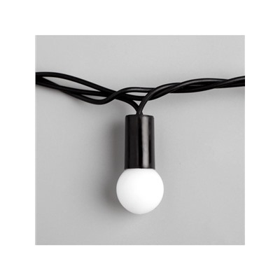 УЦЕНКА Гирлянда «Нить» 10 м с насадками «Шарики 1.5 см», IP44, тёмная нить, 100 LED, свечение белое, 8 режимов, 220 В