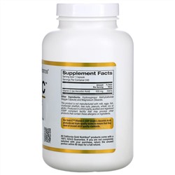 California Gold Nutrition, Gold C, витамин C, 500 мг, 240 вегетарианских капсул