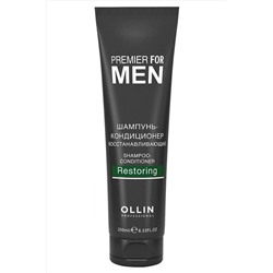 Ollin Шампунь-кондиционер для волос мужской восстанавливающий / Premier For Men, 250 мл KRISTALLER, 1107313