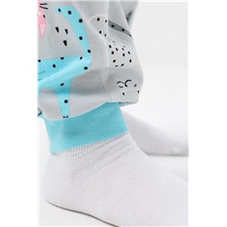 Пижама Счастье начес футер детская (Светло-серый)