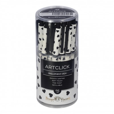 Ручка автоматическая шариковая 0.5мм "ArtClick. Сердечки" синяя 20-0281/18 Bruno Visconti