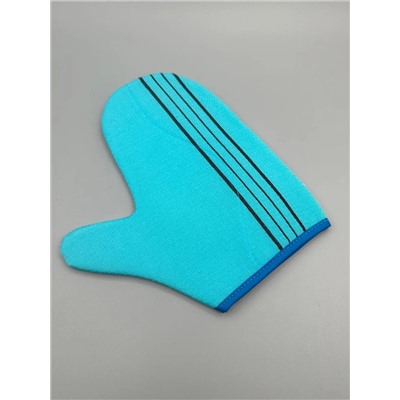 Bath Towel Мочалка-рукавица для душа с пилинг-эффектом, уплотненная, голубой 28190