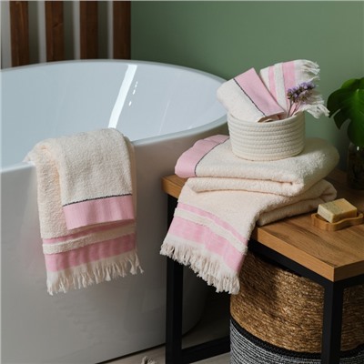 Полотенце махровое LoveLife «Муссон» 50×80 см, розовый, 100% хлопок, 500 г/м²