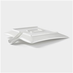 Блюдо Magistro «Лопатка», 24.5×18 см, фарфор, белое