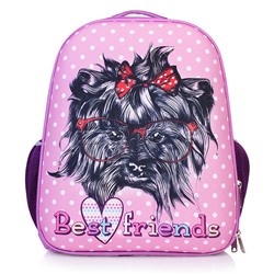 Рюкзак каркасный "Собака-лучший друг" формованный из полимеров, материал: нейлон, полиэстер, 2 отделения на молнии, 2 боковых кармана, светоотражатели, широкие лямки, петля, 37*31,5*17 см.