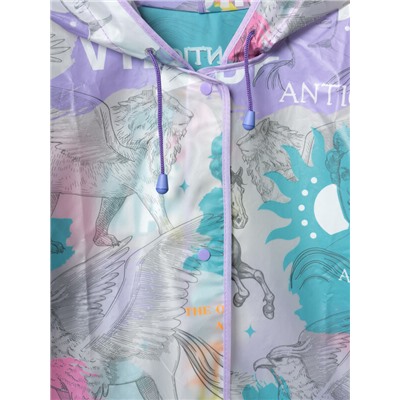 Плащ из полимерного материала для девочек (дождевик)