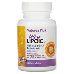 Nature's Plus, Ультра Липоевая, 60 мини-таблеток