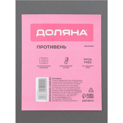Противень Доляна «Жаклин. Прямоугольник», 25.7×37.5×2 см, антипригарное покрытие, чёрный