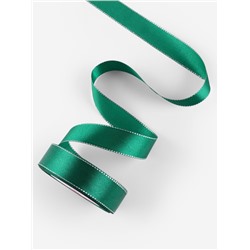 Лента атласная, с серебряным люрексом, 25 мм, 23±1 м, зелёная №168