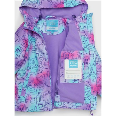 Куртка текстильная с полиуретановым покрытием для девочек (ветровка)