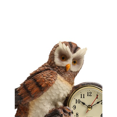 Часы настольные интерьерные «Сова», 17×10×19 см, циферблат d=6 см