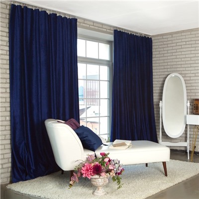 Штора портьерная «Этель», 145×270 см, валенсия голубая океан