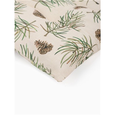 Подушка на стул новогодняя «Этель» Christmas tree, 42×42 см, бежевая