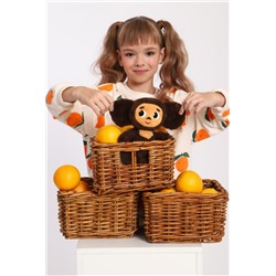 Свитшот для девочки Цветочки арт. СД-013-056 (Крем/апельсины)