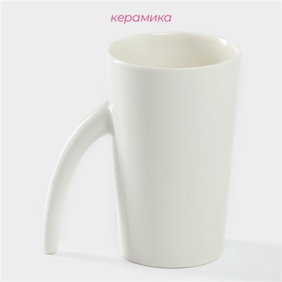 Кружка Доляна Coffee Brea, 300 мл, 11.5×7.8×12 см, керамика, белая