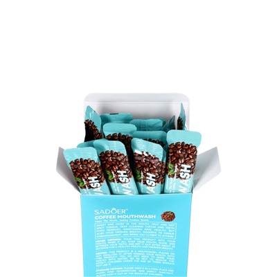 Ополаскиватель для полости рта в стиках со вкусом кофе, 20 шт. по 10 мл