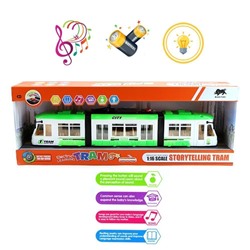 Детская интерактивная музыкальный трамвай (52x9x19 см)