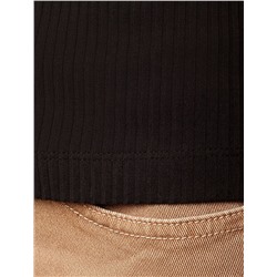 Футболка из фактурного трикотажа в рубчик