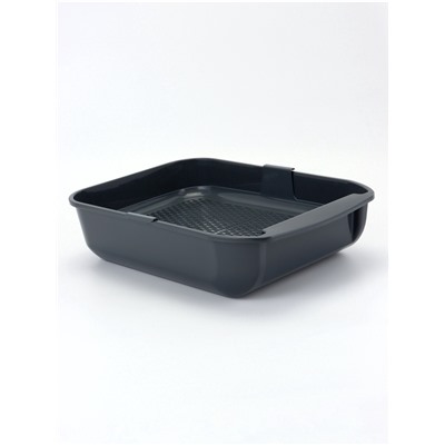 Туалет для кошек Марсель глубокий с сеткой 50×34.5×12 см (полипропилен) серый