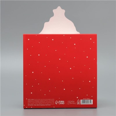 Подарочная коробка новогодняя складная «Волшебный Новый год», 15×15×8 см