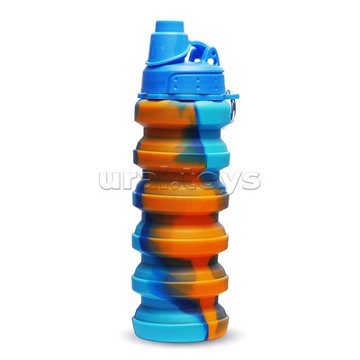 Бутылка силиконовая, складная 500 мл.