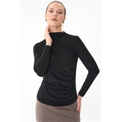 Лонгслив Нора (чёрный-2)