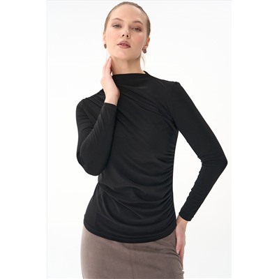 Лонгслив Нора (чёрный-2)