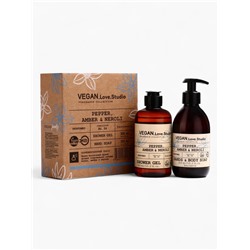 Подарочный набор женский VEGAN.Love.Studio, гель для душа, мыло для рук, парфюмированный, перец, амбра, нероли