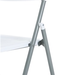 Стул складной 75×45×43 см, металл, пластик, белый