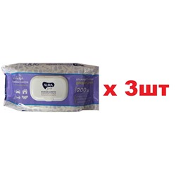 Aura Влажные салфетки 200шт Family big-pack c клапаном 3шт