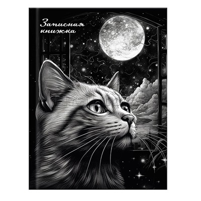 Записная книжка 64 л., А6, клетка "Котолуна"