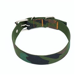 Брезентовый ошейник «Камуфляж», 72×3.5 см, однослойный, цвет хаки