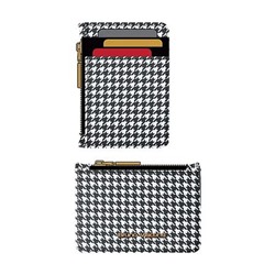 Чехол для пластик. карт на молнии "Black&White.МОДНЫЙ ПАТТЕРН" 14-096/05 (3 для карт, 1 для купюр и монет) Bruno Visconti