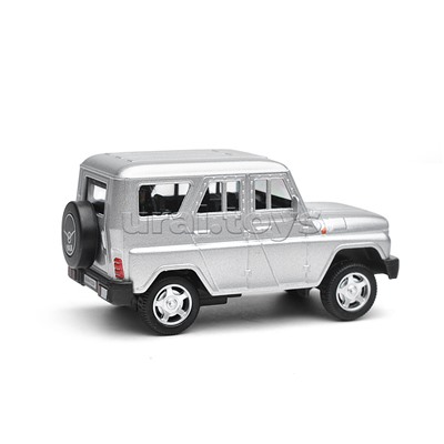 Машина металл UAZ Хантер длина 10,5 см, инерция, серебристый