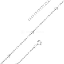 Цепь из серебра родированная - 45 см 925 пробы 161163R020L45