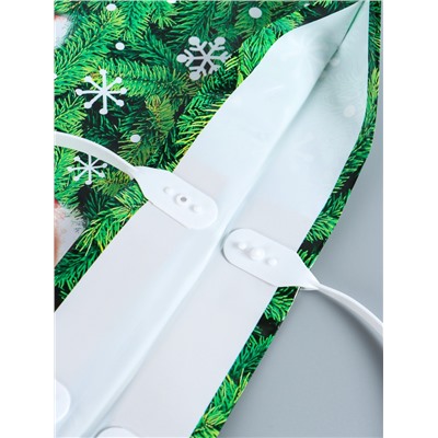 Пакет подарочный новогодний «Поздравление», полиэтиленовый с пластиковой ручкой, 40×44 см