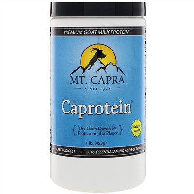 Mt. Capra, Caprotein, высококачественный протеин из козьего молока, ваниль, 1 ф. (453 г)