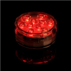 Светильник подводный, 10 LED, 3 Вт, IP68, RGB, от батареек 3хААА (не в компл.)