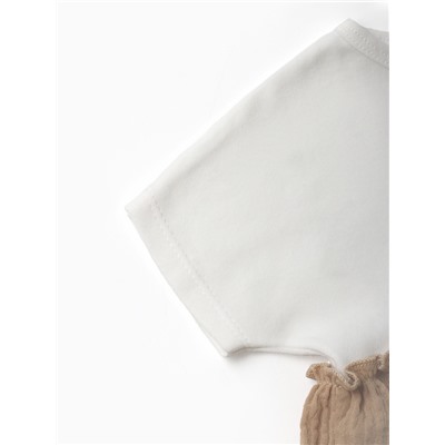 Платье для девочки «Крошка Я. Муслин», рост 80-86 см, бежевое