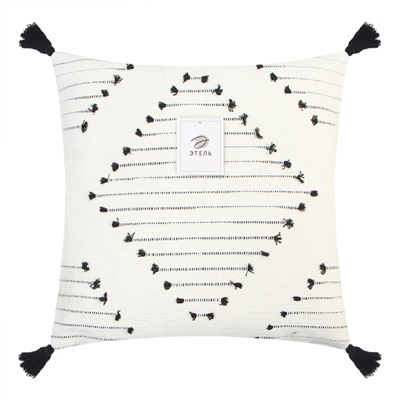 Наволочка декоративная «Этель», сканди, 45×45 см, чёрный