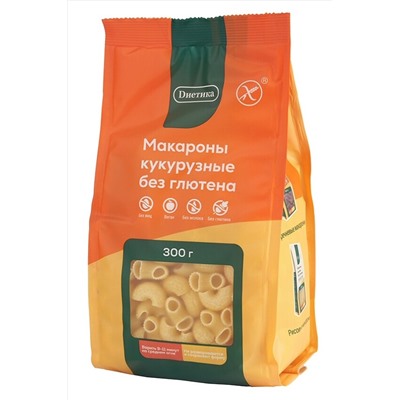 Макароны Рожки большие кукурузные "Диетика" 300г ЭКОПРОДУКТЫ, 1136916