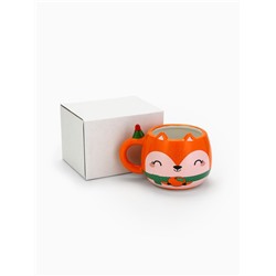 Кружка новогодняя керамическая «Счастье в мандаринках», 400 мл, ручная работа