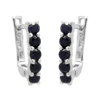 Серьги из серебра сапфир, Аир