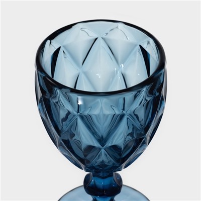 Бокалы для вина Magistro «Круиз», 250 мл, 8×15.3 см, набор 6 шт., стекло, синие