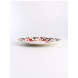 Тарелка новогодняя плоская «Новогодний хоровод», d=20 см