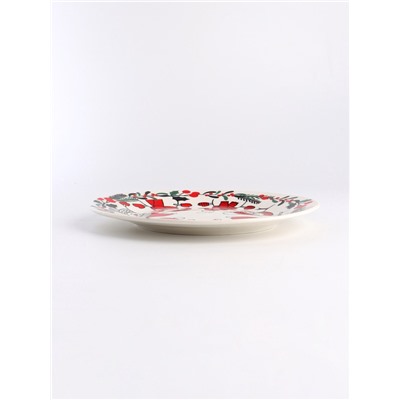 Тарелка новогодняя плоская «Новогодний хоровод», d=20 см