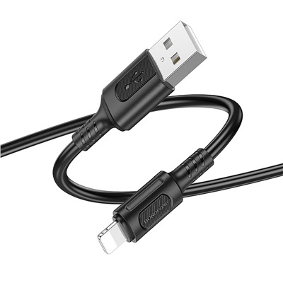 Кабель USB - Apple lightning Borofone BX111 Feliz 12W 100см 2,4A  (black)