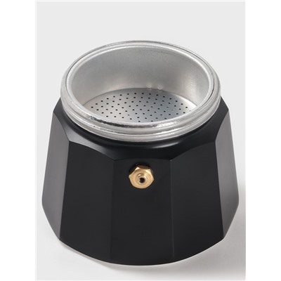 Кофеварка гейзерная Доляна Alum black, на 3 чашки, 150 мл, чёрная